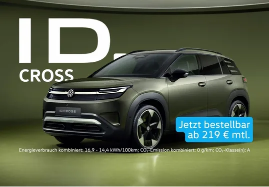 Der neue ID. Cross ab 219 € Der neue ID. Cross ab 219 €